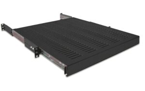 19 WIREWIN  1HE ausziehbarer Fachboden max. Belast. 35kg, Tiefe 600mm, schwarz