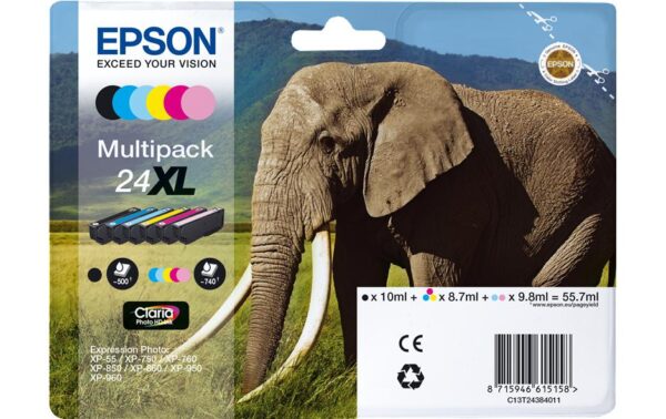 232861 - Mediatech Tinte Epson T24384010, Nr. 24XL, 6-Farben Expression Photo XP-750, XP-850, XP-760,