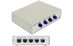 Delock LAN Switchbox 4Port manuell RJ-45 100Mbps, mechanisch