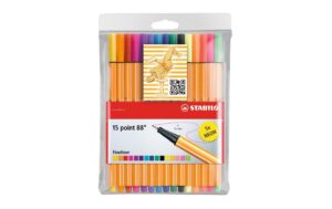Stabilo point 88 15er Etui mit 5x Neon Tintenfeinschreiber