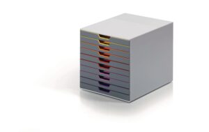 Durable Schubladenbox Varicolor 10 10 farbige Schubladen, 292x280x356mm
