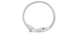 Axing Antennenkabel, 1.5m, hochgeschirmt Antennenstecker gerade, 75 Ohm, weiss kaufen | Mediatech.ch