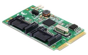 DeLock: Mini-PCIexpress 2 Port SATA3 Kontr. Unterstützt Port Multiplier