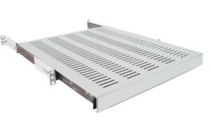 19 WIREWIN 1HE ausziehbarer Fachboden max. Belast. 35kg, Tiefe 400mm, grau