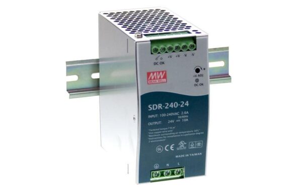 Mean Well DIN Rail Netzgerät SDR-240-24, 24V - 10A - 240W kaufen Schweiz | Mediatech.ch