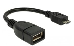 Delock USB OTG (On the Go), A-MicroB, 15cm flexibles Schwanenhalskabel, metalverstärkt kaufen | Mediatech.ch