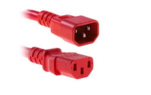 Verlängerungs-Netzkabel 230V: 1.5 Meter Kaltgerätestecker, rot