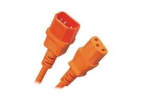 Diggelmann Verlängerungs-Netzkabel 230V: 0.5 Meter Kaltgerätestecker, orange kaufen | Mediatech.ch