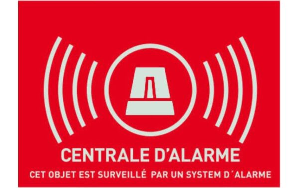 Abus Warn Aufkleber Alarmanlage, französisch kleine (Abmasse: 74x52.5 mm) kaufen | Mediatech.ch