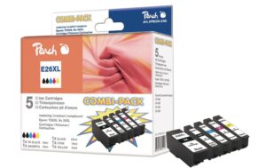 262201 - Mediatech Peach Tinte Epson T2636 Nr.26XL Combi Pack zu Expression X600, 605, 700, 800,