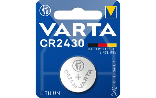 VARTA Knopfzelle CR2430, 3.0V, 1Stk 1 Stück, Blister Verpackung