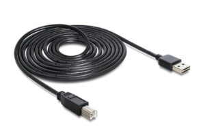 USB2.0-Kabel Easy A-B: 3m USB-A Seite beidseitig einsteckbar
