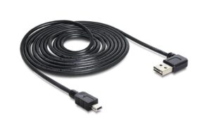 Delock USB2.0-Kabel Easy A-MiniB: 3m USB-A Seite 90° gew. beidseitig einsteckbar kaufen | Mediatech.ch