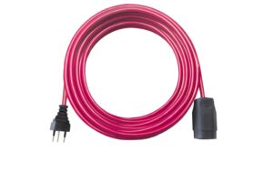 Kunststoff-Verlängerungskabel, 25m, rot 25m, rot, 3-polig, T12/T13