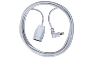 Kunststoff-Verlängerungskabel, 3m, weiss 3m, weiss, 3-polig, T12/T13