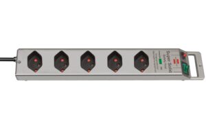 278649 - Mediatech Brennenstuhl Super-Solid Line 5xT13 Steckdosenleiste mit ÜS 13'500A