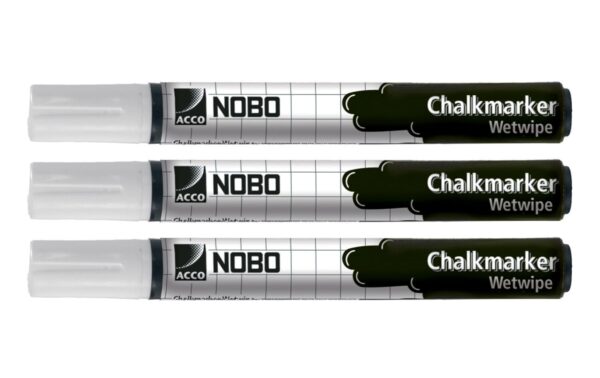 Nobo Boardmarker weiss, 3er Pack hinterlässt keinen Kreidestaub kaufen Schweiz | Mediatech.ch