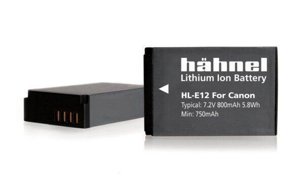 280832 - Mediatech Hähnel Ersatzakku HL-E12, für Canon LP-E12 Lithium-Ionen-Akku, 7,2V 800mAh