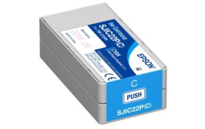Epson Tintenpatrone SJIC22P cyan, Für TM-C3500, 32,5 ml Inhalt, C33S020602