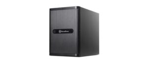 SilverStone NAS SST-DS380B, ohne Netzteil Alu-Gehäuse schwarz, 211x285x366mm (BxHxT)