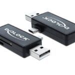 DeLock 91731  Micro USB OTG Card Reader 1x USB-A Stecker, OTG Funktion erforderlich