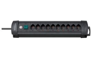 283147 - Mediatech Brennenstuhl Premium-Line Steckdosenleiste 10xT13, mit Schalter, schwarz, 3m Kabel kaufen Schweiz | Mediatech.ch