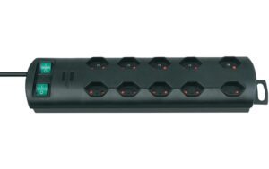 283362 - Mediatech Brennenstuhl Primera-Line Steckdosenleiste 10xT13 quer, mit 2 Schaltern, sz, 2m Kabel kaufen Schweiz | Mediatech.ch