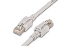 Wirewin Cat.6A LED Patchkabel 10m grau PIMF, S/FTP, 10Gbps, Halogenfrei