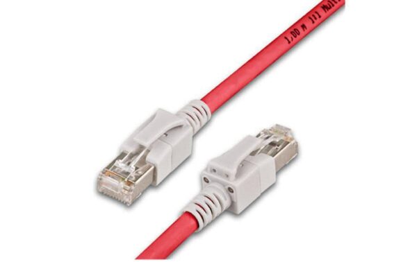 Wirewin Cat.6A LED Patchkabel 3m rot PIMF, S/FTP, 10Gbps, Halogenfrei