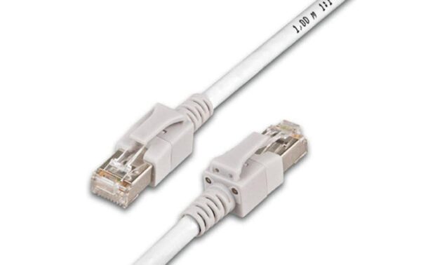 293517 - Mediatech Wirewin Cat.6A LED Patchkabel 1m weiss PIMF, S/FTP, 10Gbps, Halogenfrei