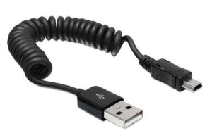 Delock USB-mini-Kabel Spiralkabel: 20-60cm MiniB Stecker, schwarz kaufen | Mediatech.ch