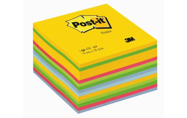 3M Post-it Würfel ultra Farben 1 Block à 450 Blatt, 76x76mm