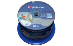 Verbatim BD-R 6x Single Layer 25GB 50-Spind HTL Type, bedruckbar