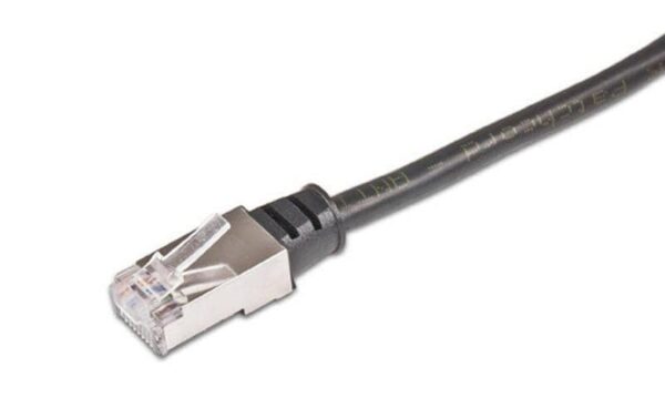306210 - Mediatech Wirewin Outdoor Patchkabel: 10m, schwarz STP, Cat.5e, AWG26, 1Gbps, PVC, 100% Kupfer