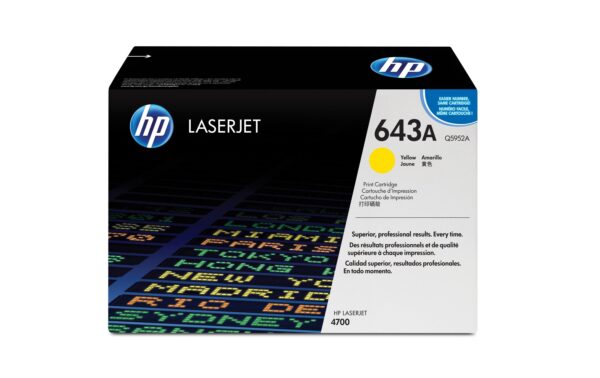 HP Toner 643A - Yellow (Q5952A) Seitenkapazität ~ 10'000 Seiten