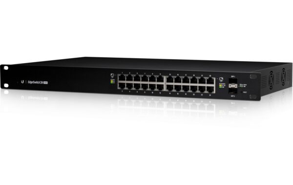 Ubiquiti Edgeswitch ES-24-250W:24 GigaPorts managed, 2xSFP,250W PoE+ und 24V passiv PoE