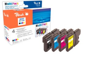 310940 - Mediatech Peach Tinte Brother Combi Pack LC-1100/980 je 1x bk, c,m,y
