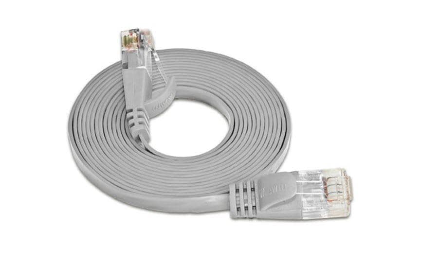 Wirewin Slim Patchkabel: UTP, 0.5m, grau Cat.6, AWG36, Klinkenschutz, Längenaufdruck