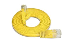 Wirewin Slim Patchkabel: UTP, 20m, gelb Cat.6, AWG36, Klinkenschutz, Längenaufdruck