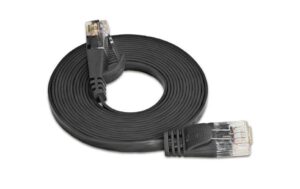 314685 - Mediatech Wirewin Slim Patchkabel: UTP, 0.5m, schwarz Cat.6, AWG36, Klinkenschutz, Längenaufdruck