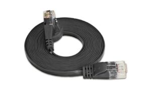 Wirewin Slim Patchkabel: UTP, 0.75m,schwarz Cat.6, AWG36, Klinkenschutz, Längenaufdruck