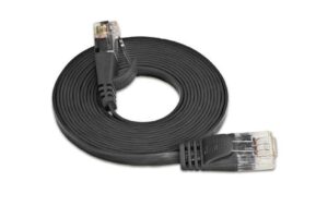 Wirewin Slim Patchkabel: UTP, 5m, schwarz Cat.6, AWG36, Klinkenschutz, Längenaufdruck
