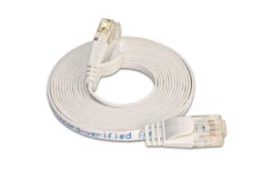Wirewin Slim Patchkabel: UTP, 10m, weiss Cat.6, AWG36, Klinkenschutz, Längenaufdruck