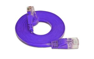 Wirewin Slim Patchkabel: UTP, 1m, violett Cat.6, AWG36, Klinkenschutz, Längenaufdruck
