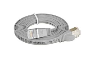314729 - Mediatech Wirewin Slim Patchkabel: STP, 1m, grau Cat.6, AWG36, Klinkenschutz, Längenaufdruck