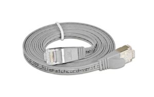 Wirewin Slim Patchkabel: STP, 2m, grau Cat.6, AWG36, Klinkenschutz, Längenaufdruck