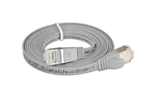 Wirewin Slim Patchkabel: STP, 3m, grau Cat.6, AWG36, Klinkenschutz, Längenaufdruck
