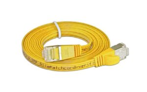 Wirewin Slim Patchkabel: STP, 0.10m, gelb Cat.6, AWG36, Klinkenschutz, Längenaufdruck
