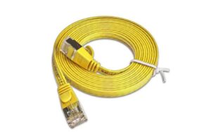 Wirewin Slim Patchkabel: STP, 5m, gelb Cat.6, AWG36, Klinkenschutz, Längenaufdruck