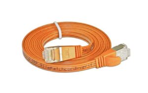 314783 - Mediatech Wirewin Slim Patchkabel: STP, 0.5m, orange Cat.6, AWG36, Klinkenschutz, Längenaufdruck